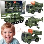 Karinės mašinėlės su raketų paleidimo sunkvežimiais