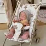 Klasikinis lėlių vežimėlis su meškiukų raštais – Paveikslėlis 3