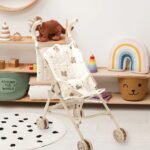 Klasikinis lėlių vežimėlis su meškiukų raštais – Paveikslėlis 9