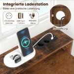 Kompiuterio stalas su integruotais lizdais ir stalčiumi (Kaimiška ruda) – Paveikslėlis 3