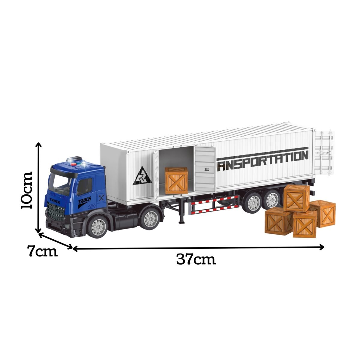 Konteinerinis sunkvežimis su šviesa, garsu ir inercine pavara – Paveikslėlis 3