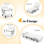Konvertuojamas 4-in-1 fotelis-lova (Balta)