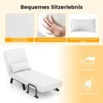 Konvertuojamas 4-in-1 fotelis-lova (Balta)