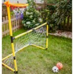 Krepšinio ir futbolo 2in1 rinkinys su kamuoliais ir pompa – Paveikslėlis 5