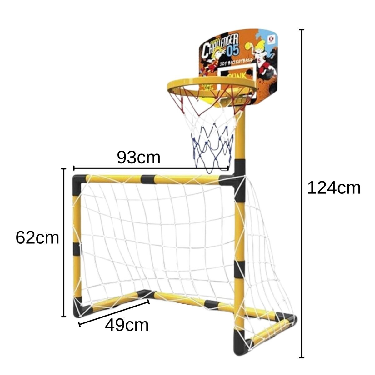 Krepšinio ir futbolo 2in1 rinkinys su kamuoliais ir pompa – Paveikslėlis 10