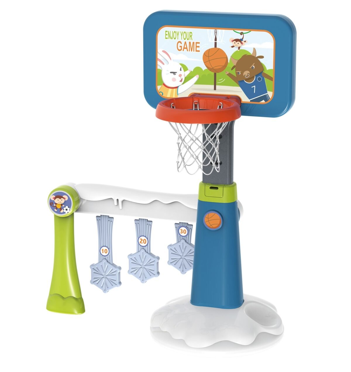 Krepšinio ir futbolo 2in1 rinkinys su kamuoliu ir pompa – Paveikslėlis 2