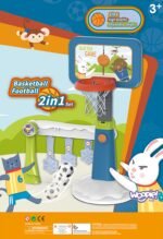 Krepšinio ir futbolo 2in1 rinkinys su kamuoliu ir pompa – Paveikslėlis 4