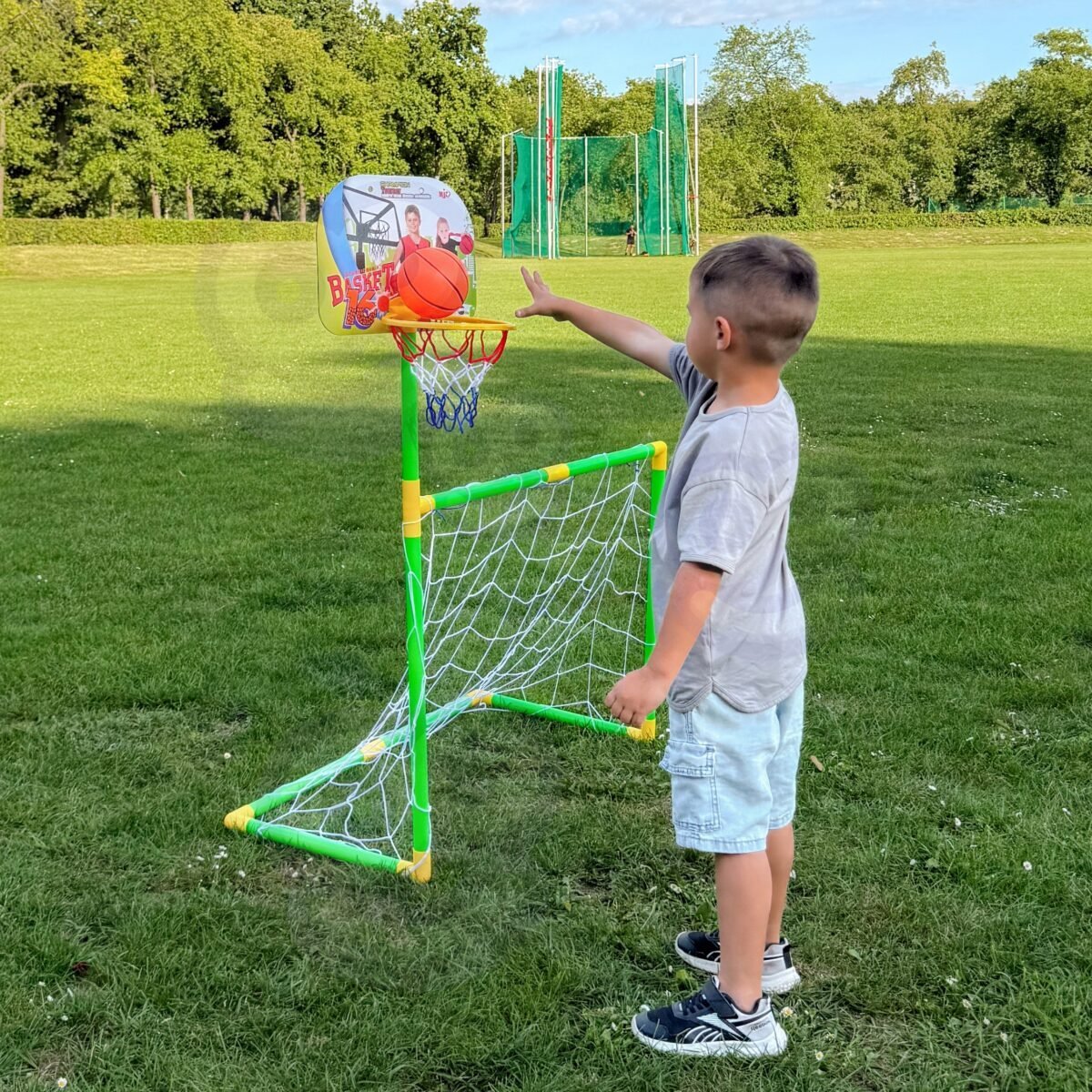 Krepšinio ir futbolo rinkinys 2in1 su kamuoliais – Paveikslėlis 6