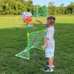 Krepšinio ir futbolo rinkinys 2in1 su kamuoliais – Paveikslėlis 6