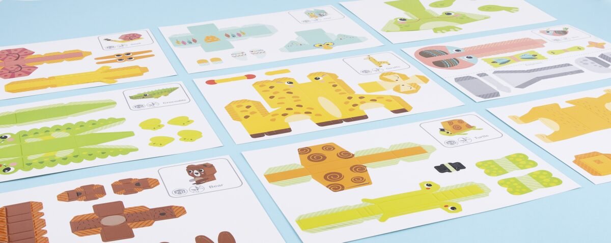 Kūrybinis 3D origamio rinkinys dešimčiai gyvūnėlių – Paveikslėlis 12