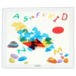 Kvadratinė daugiaspalvė edukacinė LED šviesos panelė su priedais