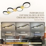 LED lubinis šviestuvas su 4 žiedais, nuotoliniu būdu reguliuojamas – Paveikslėlis 5