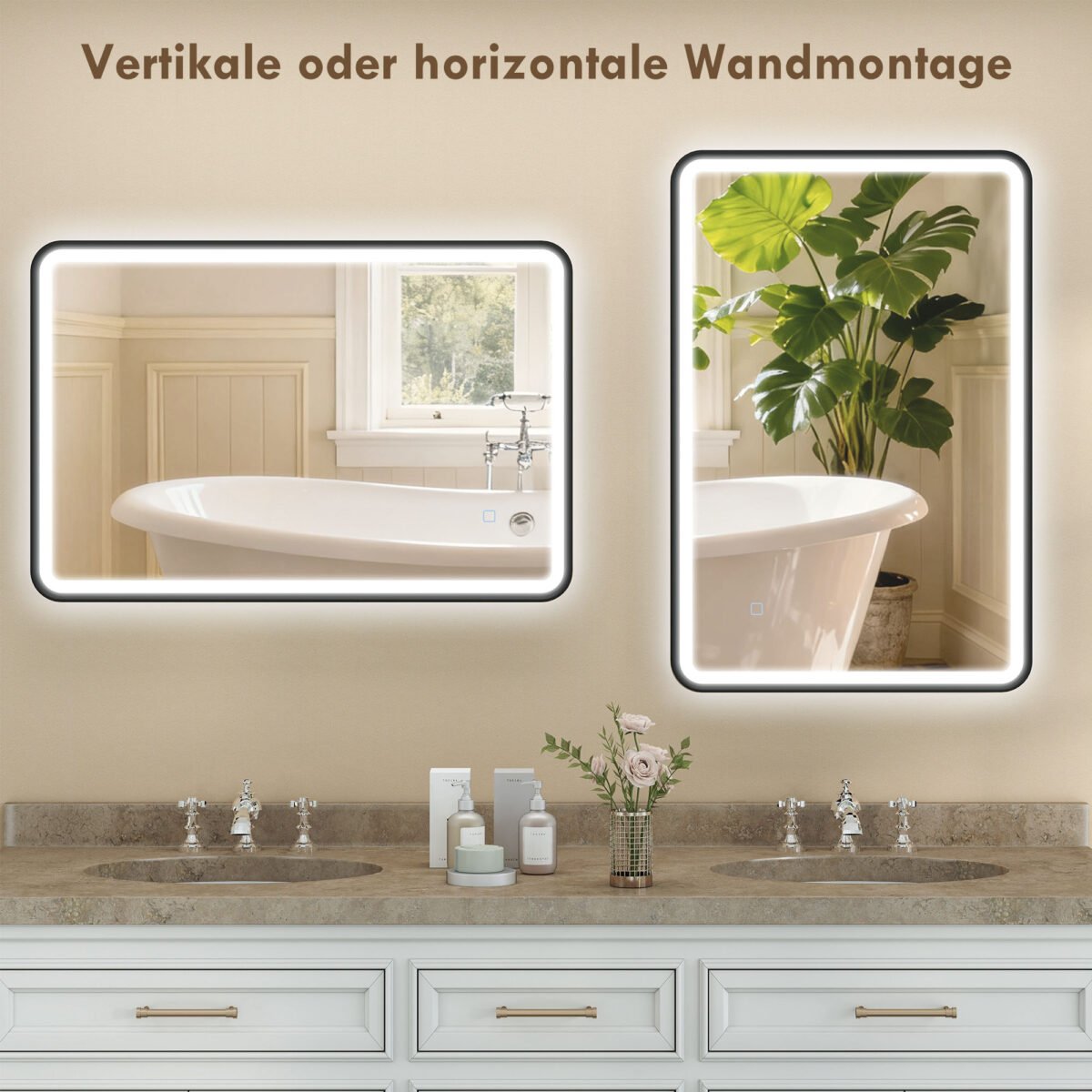 LED vonios veidrodis su reguliuojama šviesa ir apsauga nuo rasojimo – Paveikslėlis 9