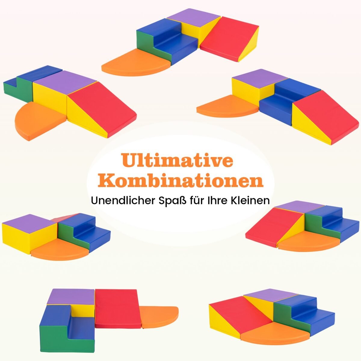 Laipiojimo ir žaidimų 4 dalių putplasčio blokų rinkinys (Įvairiaspalvis) – Paveikslėlis 5