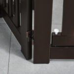 Laisvai statoma sulankstoma trijų dalių apsauginė šunų tvorelė su durimis – Paveikslėlis 8