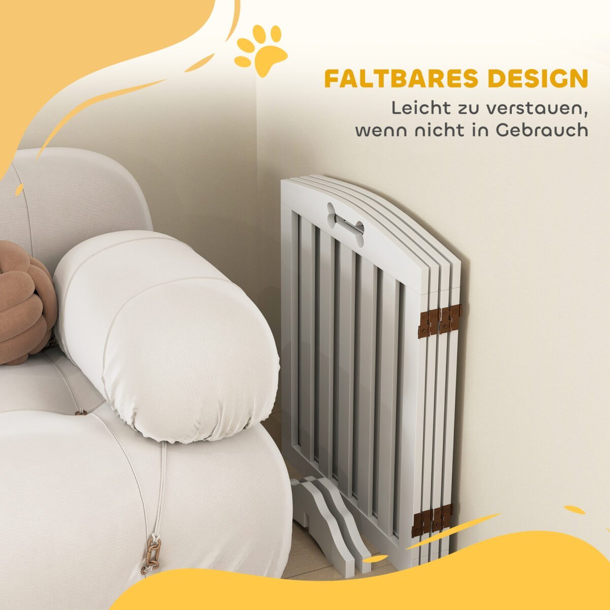 Laisvai statoma šunų užtvara su atraminėmis kojelėmis – Paveikslėlis 4