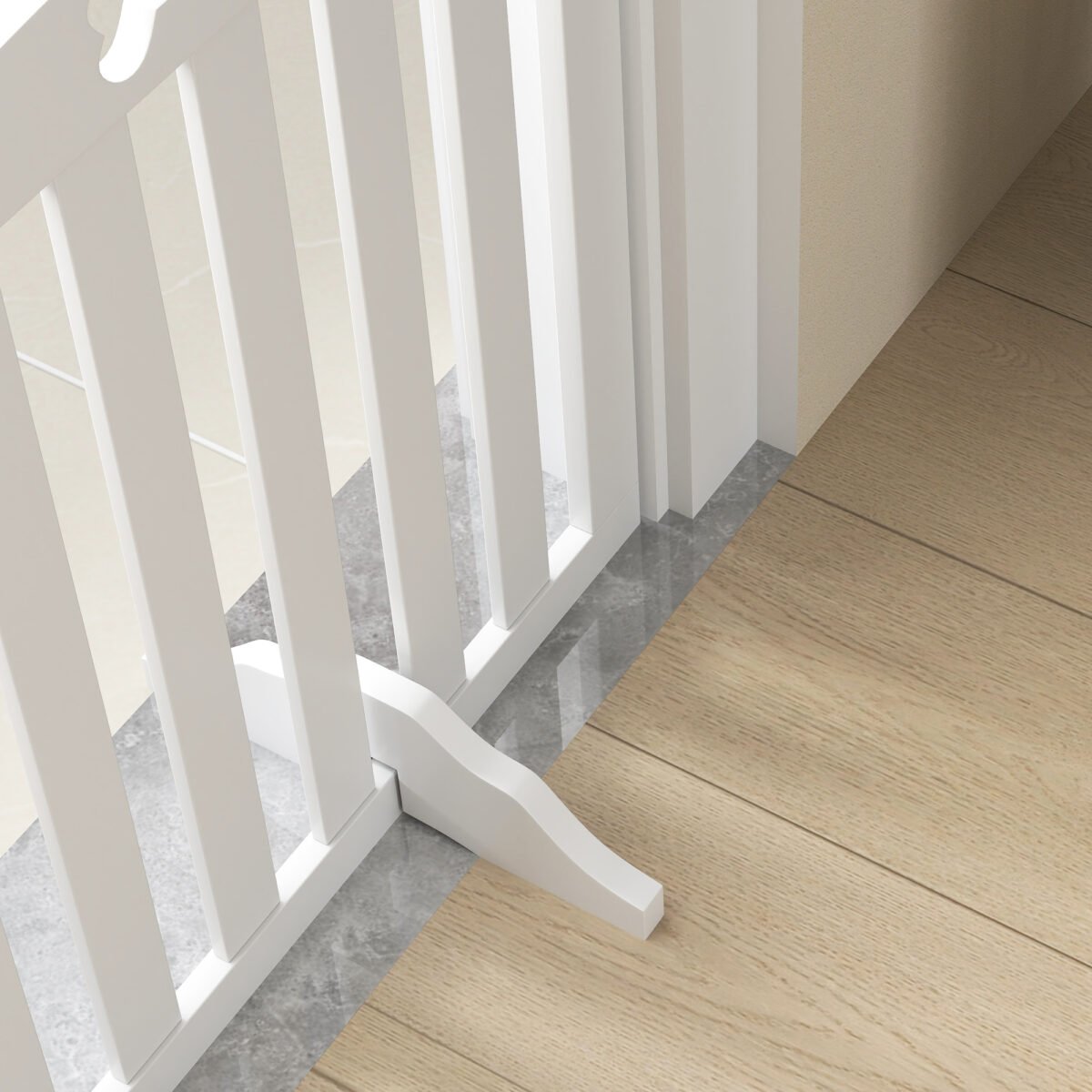 Laisvai statoma šunų užtvara su atraminėmis kojelėmis – Paveikslėlis 9