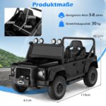 Land Rover Defender licencijuotas elektromobilis su tėvų valdymu pultu (Juoda)