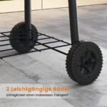 Lauko anglinis grilius su sulankstomu šoniniu staleliu ir termostatu (Juoda) – Paveikslėlis 4