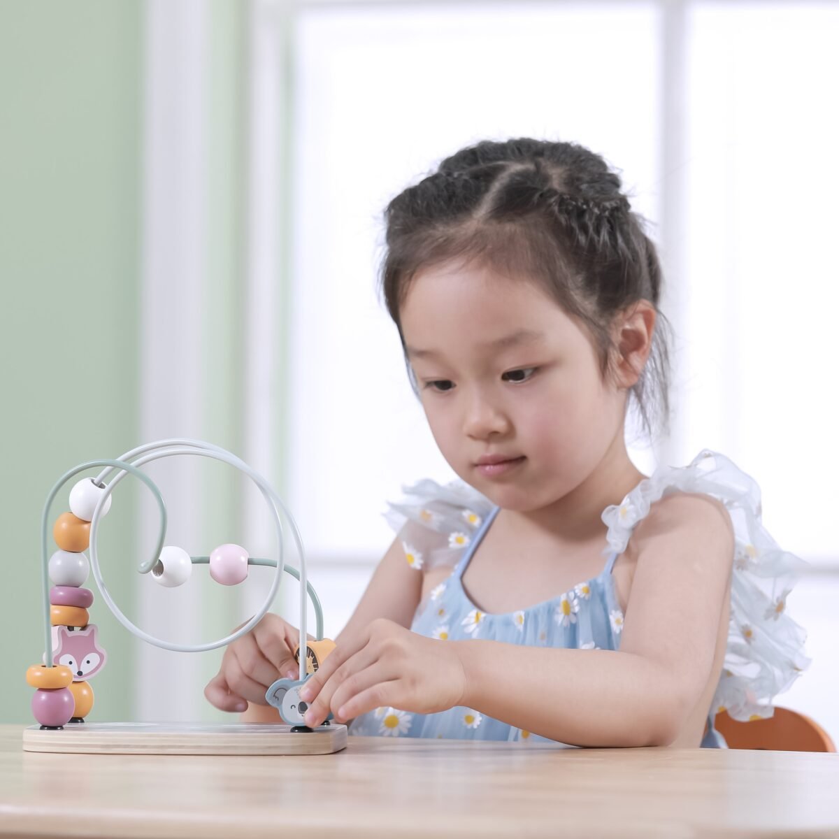 Lavinamasis medinis karoliukų labirintas su gyvūnėliais – Paveikslėlis 2