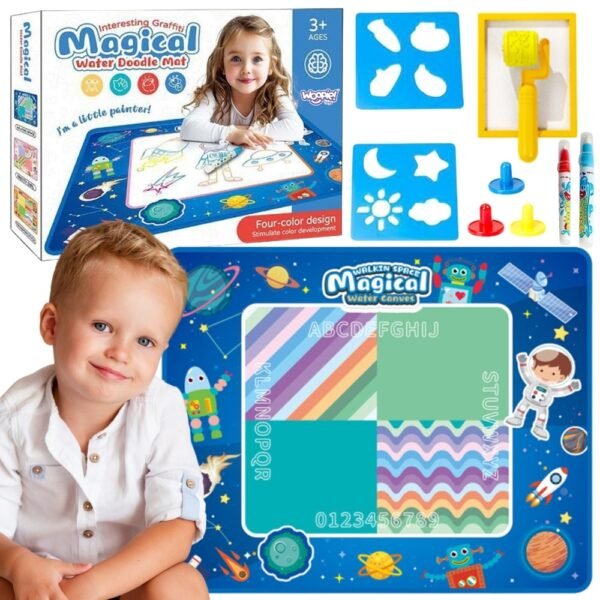 Lavinamasis vandeninis piešimo kilimėlis kosmoso tema