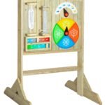 Lavinamoji lenta su orų stotele ir kreidine lenta