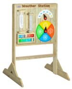 Lavinamoji lenta su orų stotele ir kreidine lenta