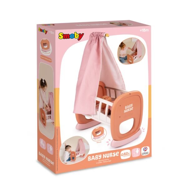 Lėlių lopšys su baldakimu