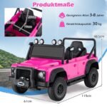 Licencijuotas Land Rover Defender elektromobilis vaikams su nuotolinio valdymo pultu (Rožinė)