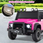 Licencijuotas Land Rover Defender elektromobilis vaikams su nuotolinio valdymo pultu (Rožinė)