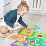Loginė medinė magnetinė dėlionė su pavyzdžiais, 49 dalių
