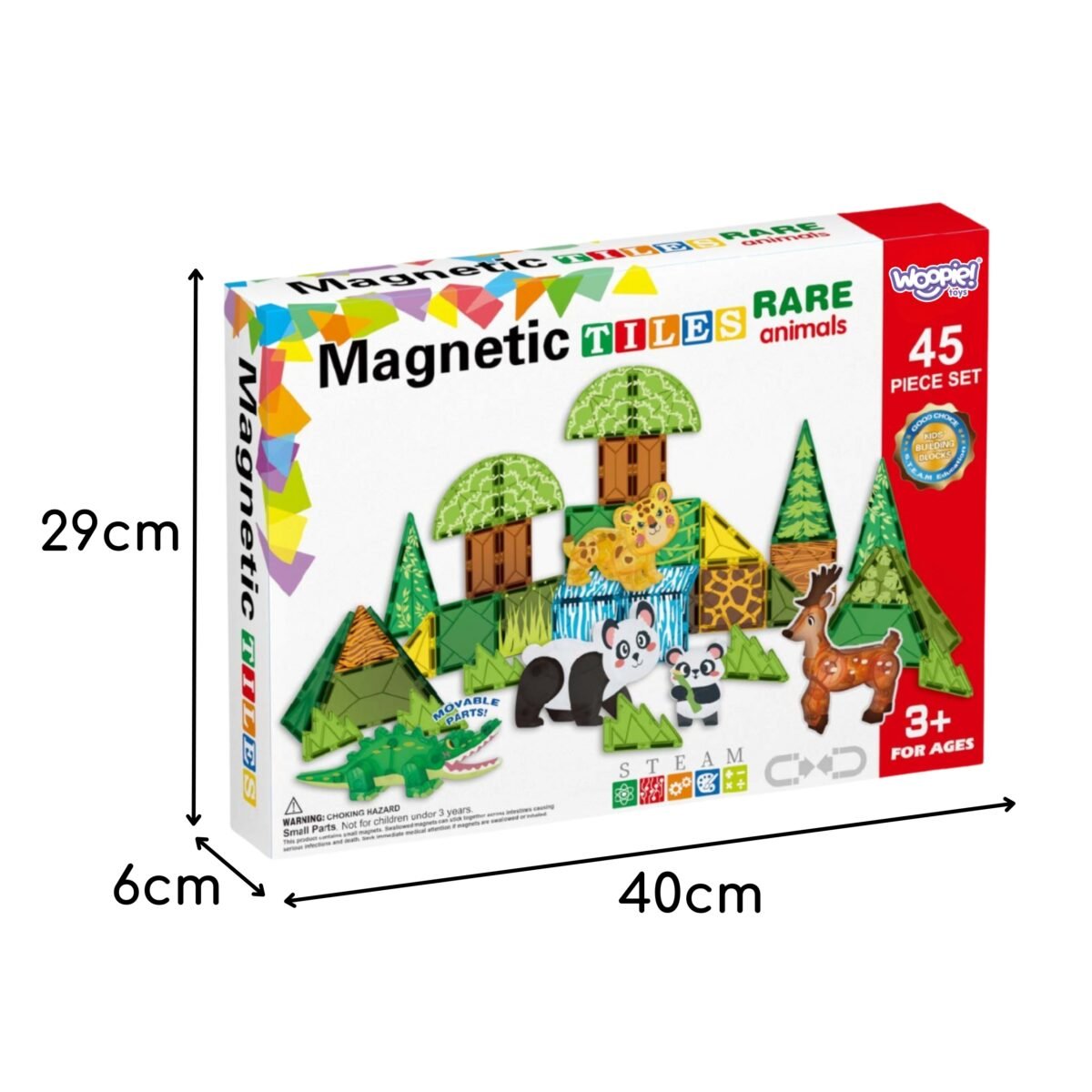 Magnetinis konstruktorius su retais gyvūnais, 45 dalių – Paveikslėlis 12