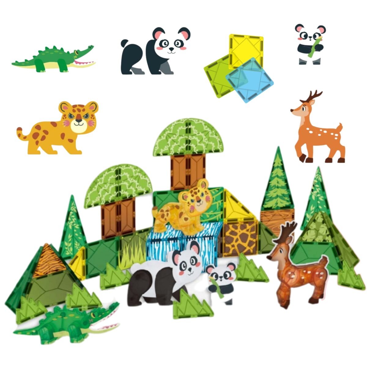 Magnetinis konstruktorius su retais gyvūnais, 45 dalių – Paveikslėlis 8