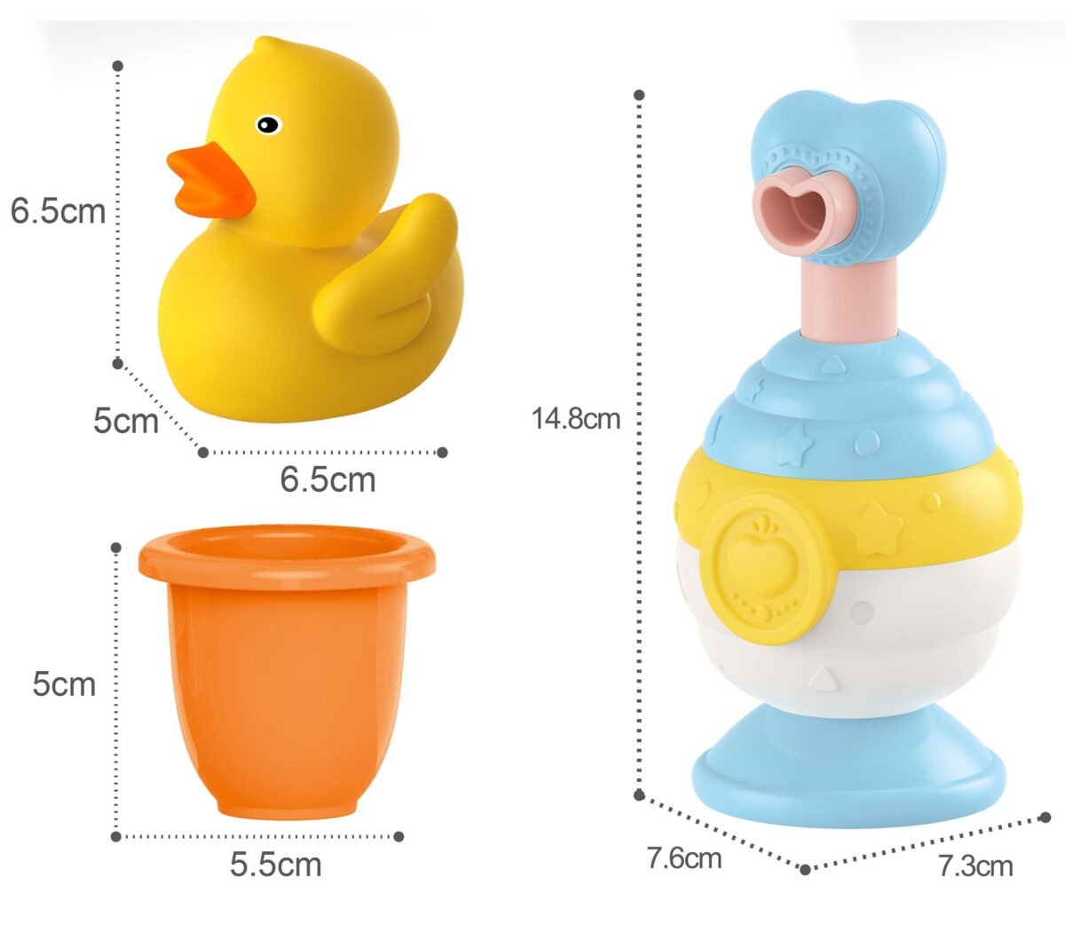 putojantis muilo dozatorius ir perpylimo puodelis