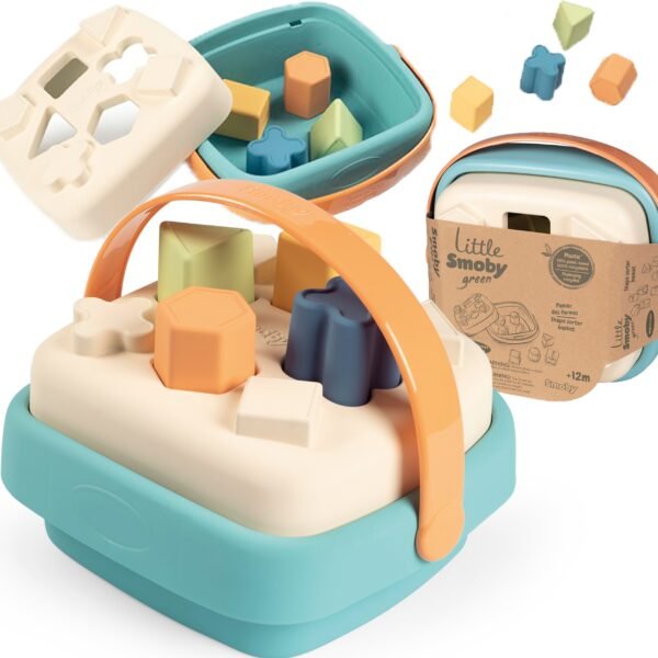 Mažasis bioplastikinis rūšiavimo krepšelis su kaladėlėmis