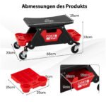 Mechaniko vežimėlis su ištraukiamu stalčiumi ir daiktadėžėmis (Juoda)