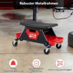 Mechaniko vežimėlis su ištraukiamu stalčiumi ir daiktadėžėmis (Juoda)