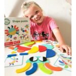 Medinė Montessori lavinamoji dėlionė su 55 detalėmis ir 40 paveikslėlių
