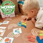 Medinė Montessori lavinamoji dėlionė su 55 detalėmis ir 40 paveikslėlių