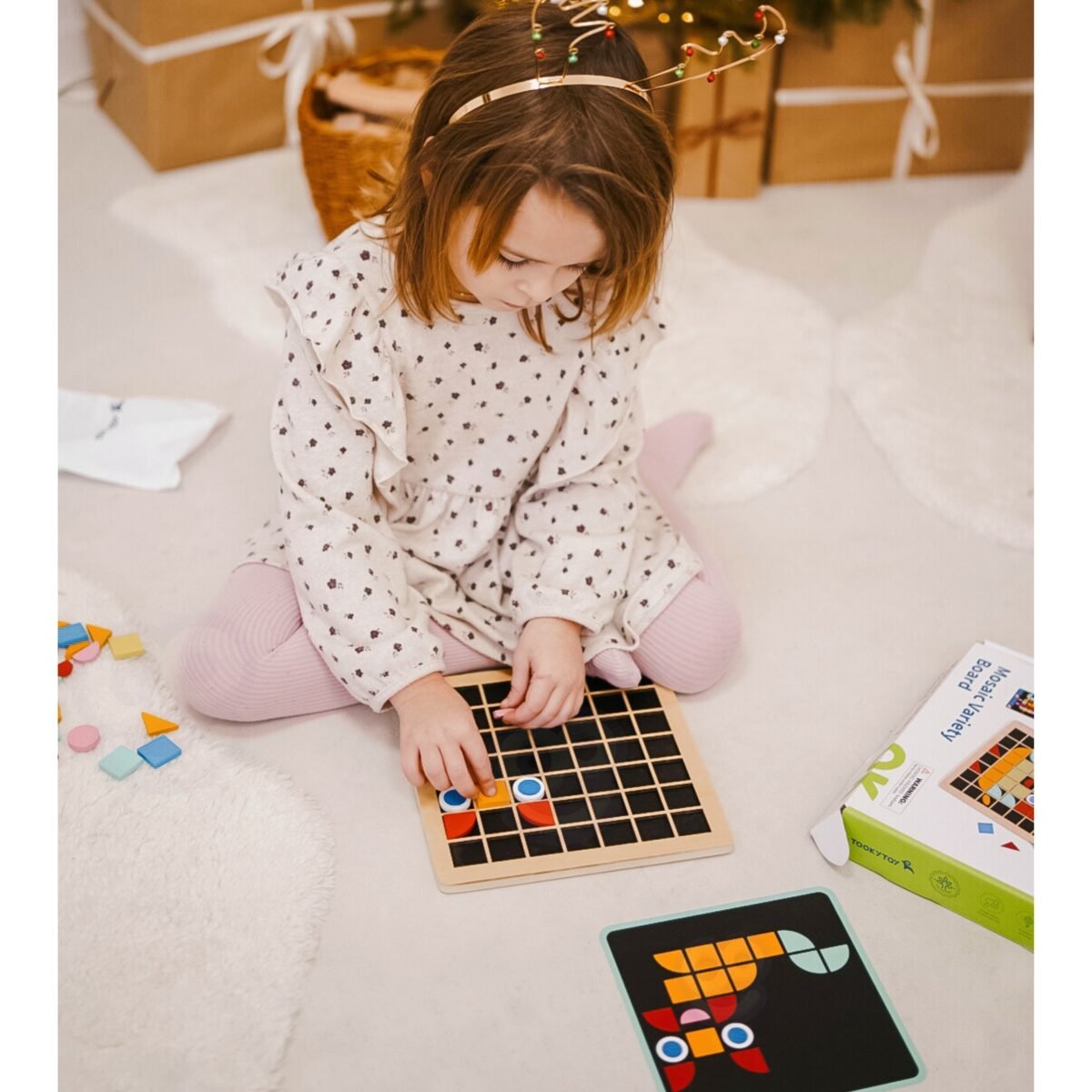 Medinė Montessori mozaika formoms ir spalvoms – Paveikslėlis 4