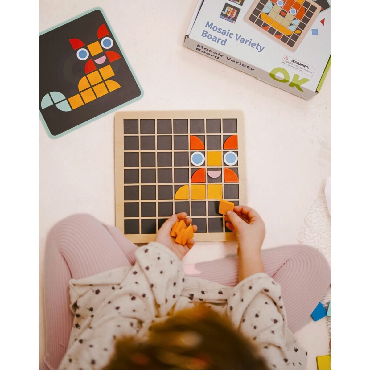 Medinė Montessori mozaika formoms ir spalvoms – Paveikslėlis 6