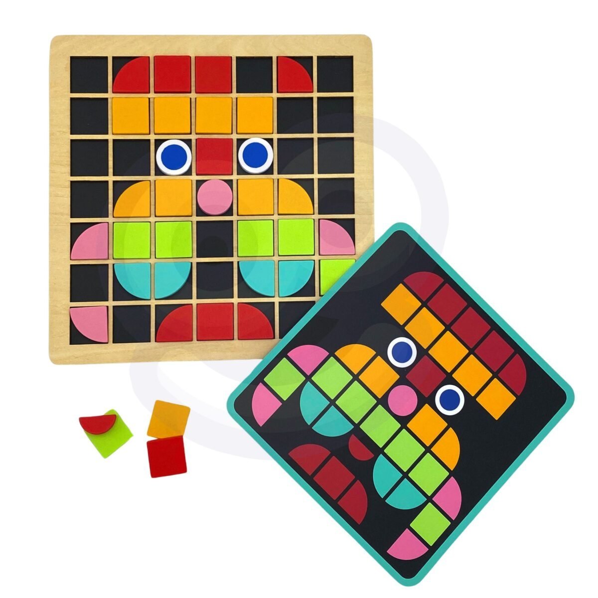 Medinė Montessori mozaika formoms ir spalvoms – Paveikslėlis 8