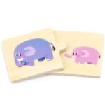 Medinė dėlionė gyvūnų šeimos – Paveikslėlis 4