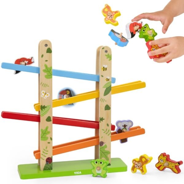 Medinė džiunglių gyvūnėlių čiuožykla