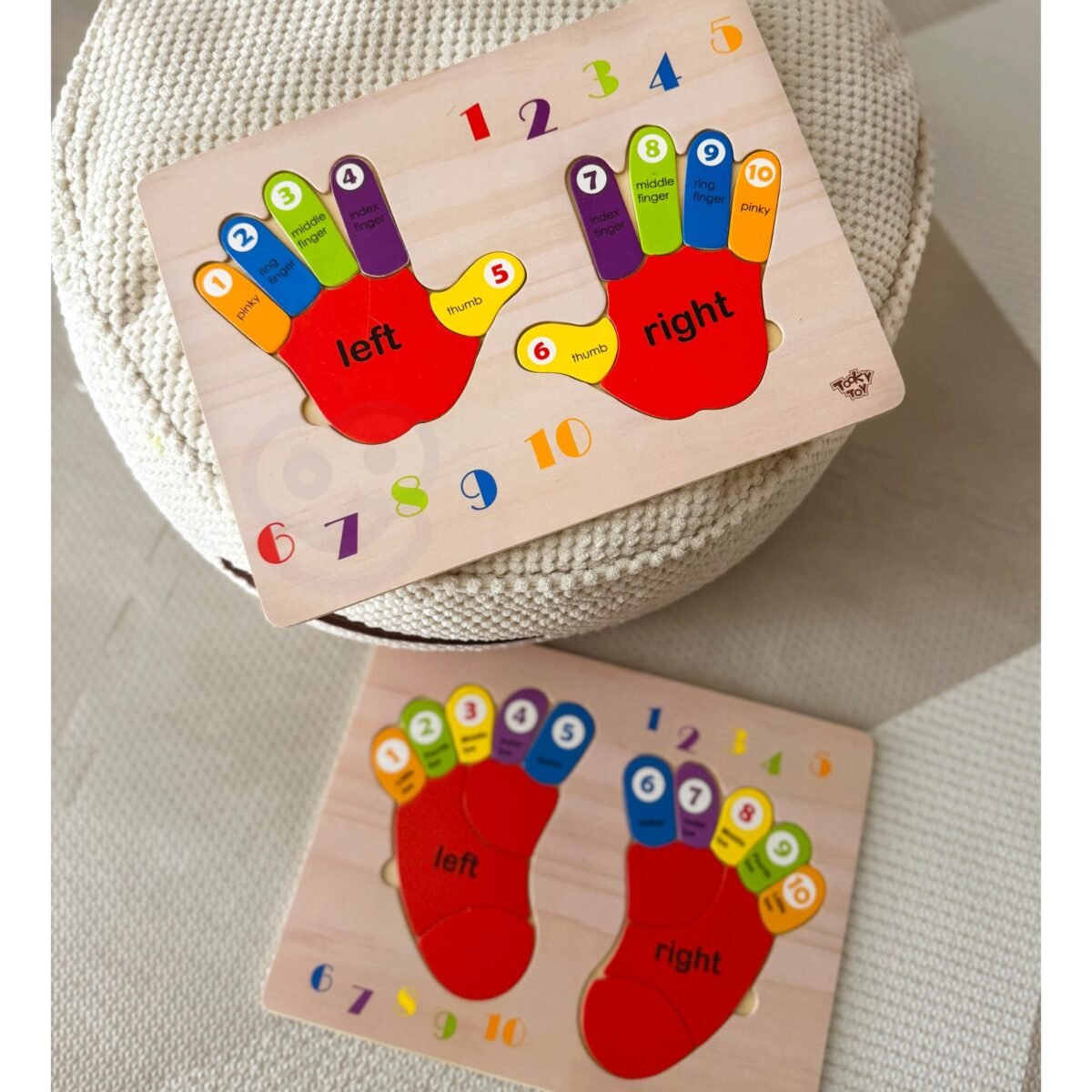Medinė edukacinė rankų dėlionė skaičiavimui ir spalvų atpažinimui – Paveikslėlis 6