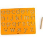 Medinė grafomotorinė lentelė mažosioms raidėms