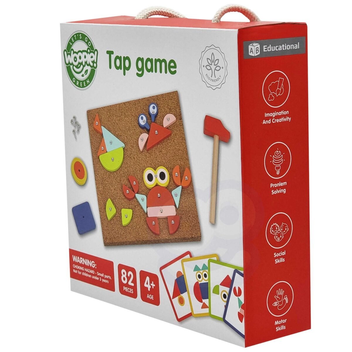 Medinė kalimo dėlionė su plaktuku ir 20 raštų – Paveikslėlis 18