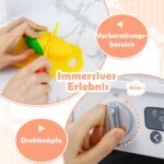Medinė kampinė vaikų virtuvėlė su šviesos ir garso efektais (Balta)