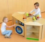 Medinė kampinė virtuvinė spintelė vaikams – Paveikslėlis 3