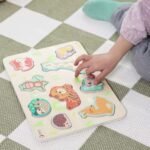 Medinė lavinamoji dėlionė su safario gyvūnėliais – Paveikslėlis 4